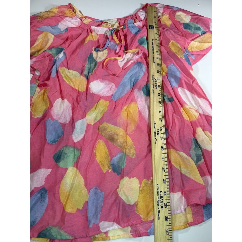 Perch By Blu Pepper Pink Shirt Top Blouse Women's 1XL Colorful - Picture 2 of 7